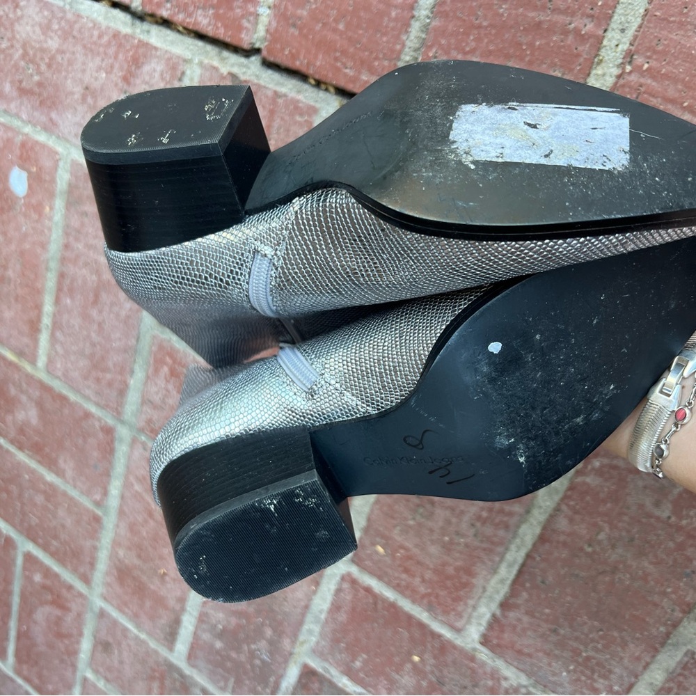 Silver Ankle Boots - Picture 6 of 6